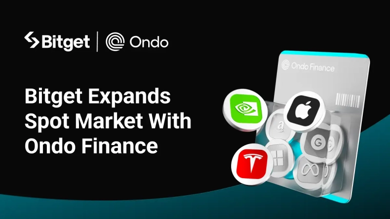 Bitget расширяет спотовый рынок, добавляя токенизированные акции, ETF и драгоценные металлы Ondo