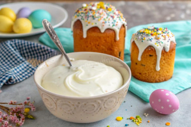 Глазурь для кулича с желатином без яиц не крошится не липнет