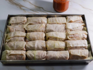 Голубцы на противне в духовке