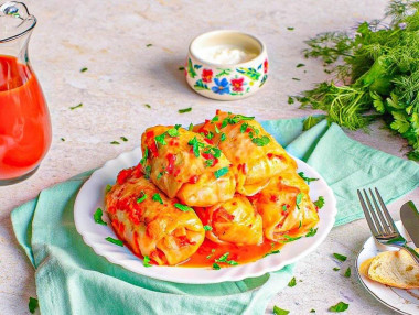 Голубцы на противне в духовке