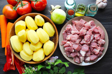 Картошка с мясом в афганском казане