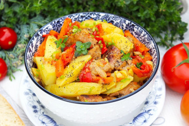 Картошка с мясом в афганском казане