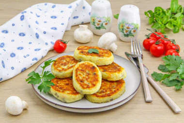 Котлеты постные картофельные на сковороде