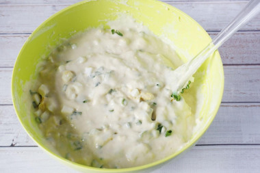 Ленивые пирожки с яйцом и зеленым луком