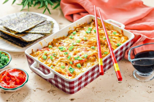 Ленивые роллы запеченные в духовке