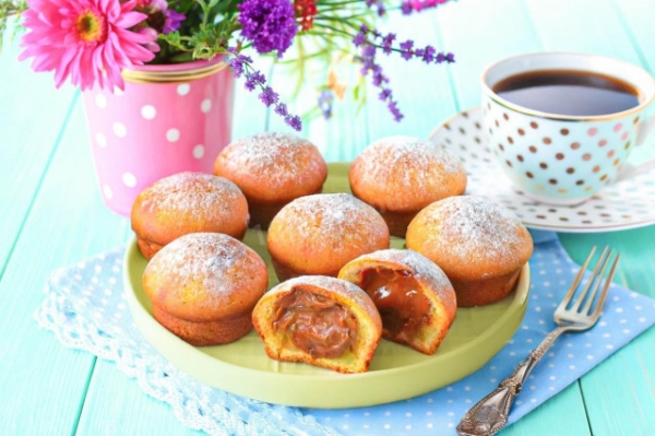 Маффины с вареной сгущенкой