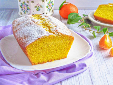 Мандариновый кекс с мандариновой цедрой