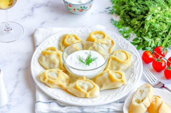 Манты в пароварке на пару