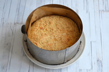 Насыпной пирог с творогом и яблоками в духовке