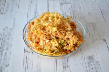 Насыпной пирог три стакана с яблоками