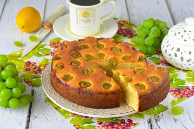 Пирог с виноградом
