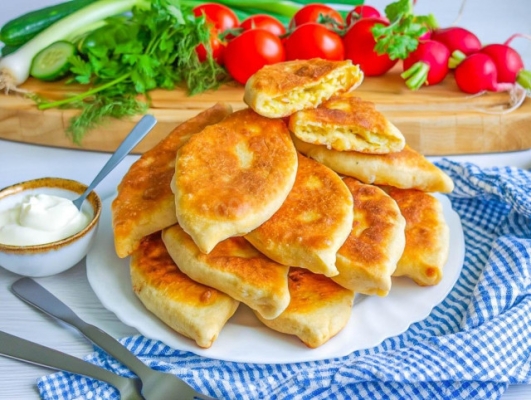 Пирожки на простокваше жареные