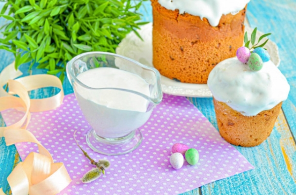 Сахарная глазурь с желатином для кулича не липнет