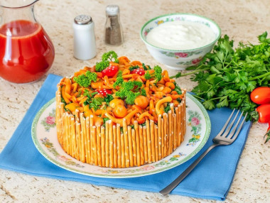 Салат с курицей и морковью по-корейски