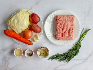 Щи с фрикадельками