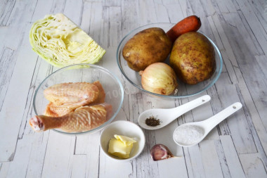 Щи с капустой с курицей классические