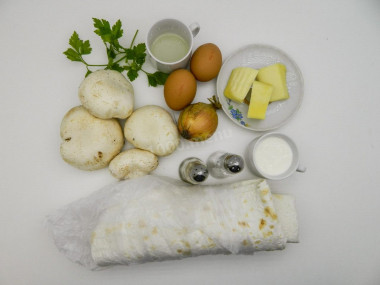 Тарталетки с грибами и сыром