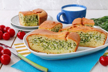 Заливной пирог с яйцом в духовке