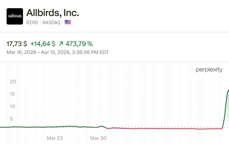 Акции обувной компании Allbirds взлетели на 370% после анонса о переходе на облачные решения