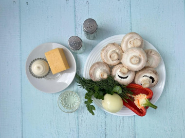 Фаршированные шампиньоны в аэрогриле