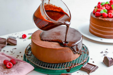 Глазурь из шоколада для торта шоколадная