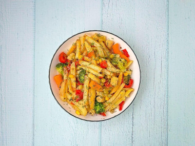 Картошка с замороженными овощами