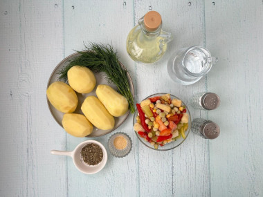 Картошка с замороженными овощами