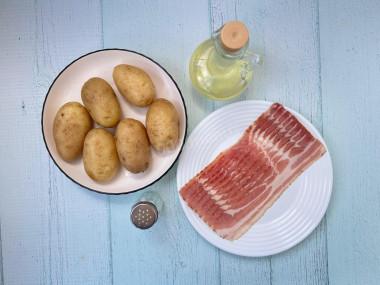 Картошка в аэрогриле в беконе