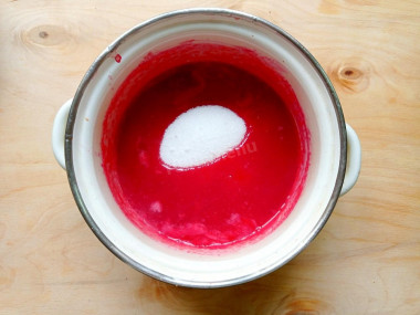 Клюквенный мусс с манной крупой