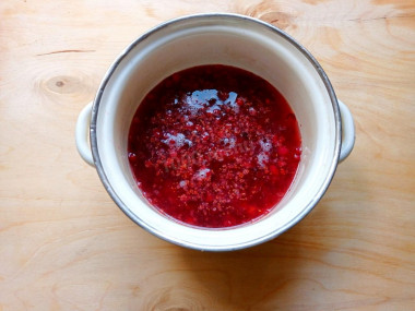 Клюквенный мусс с манной крупой