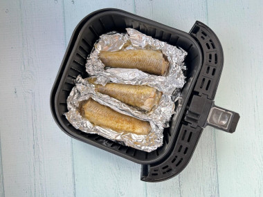 Рыба в фольге в аэрогриле