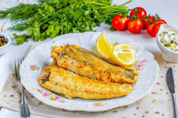 Рыба в фольге в аэрогриле