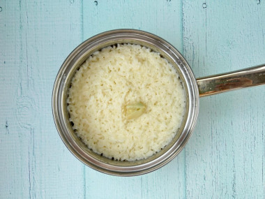 Сливочный рис на сковороде