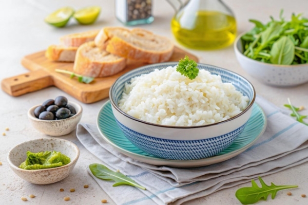 Сливочный рис на сковороде