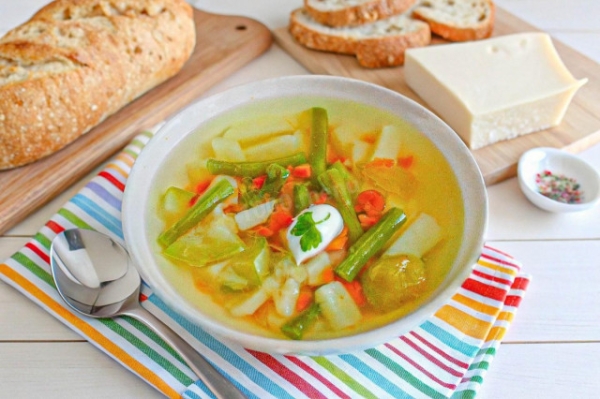 Суп из зеленой стручковой фасоли