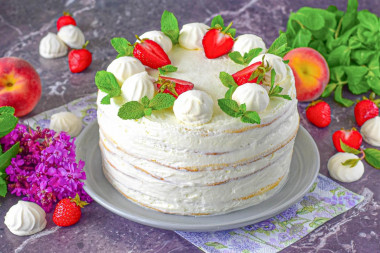 Торт Молочная девочка с кремом чиз