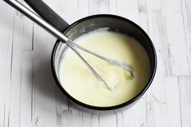 Заварной крем с вишней