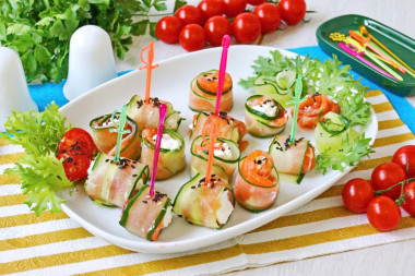 Форель с огурцом