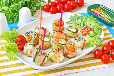 Форель с огурцом