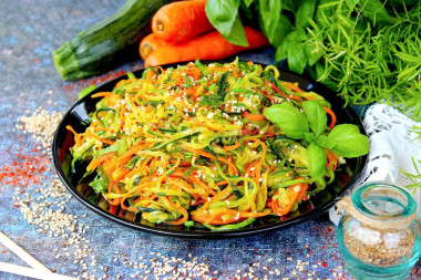 Кабачки по корейски быстрого приготовления