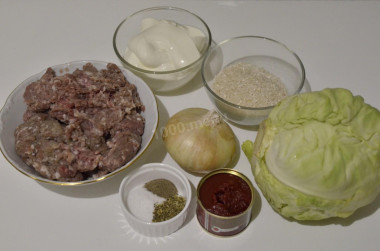 Ленивые голубцы с фаршем капустой и рисом в духовке