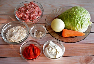 Очень ленивые голубцы с капустой рисом на сковороде