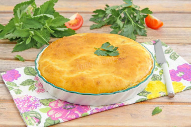 Пирог на кефире с рисом