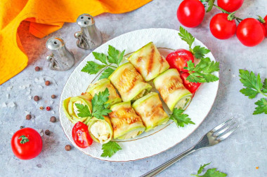 Рулетики кабачки сыр чеснок майонез