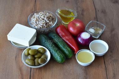 Салат с перловкой