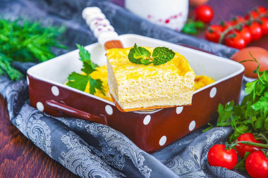 Омлет в духовке с молоком пышный как в детском саду