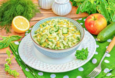Салат с огурцами без майонеза