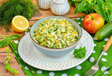 Салат с огурцами без майонеза