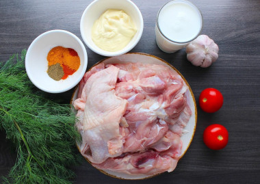 Сочный шашлык из курицы на мангале