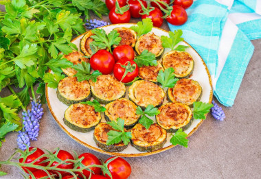 Кабачки с фаршем на сковороде кружочками